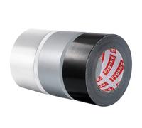 Fyguard 3 Rollos Cinta Americana, 48 MM X 18 M, Negro, Blanco Y Plata