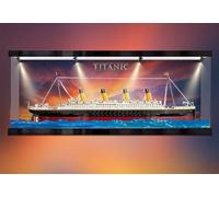 FYHCY Vitrina Acrílico Compatible con Modelo Bloques Construcción Titanic Le-Go 10294, Caja Transparente Prueba Polvo con Foco (Solo Vitrina, Modelo No Incluido) B