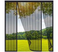 FYHDSH Mosquitera Magnética para Puerta, Anti Mosquito Insecto Mosquitera, Mosquitera de Doble Puerta,puerta Mosquitera Magnética de Doble Apertura para Balcones,Puerta Corredera, Negro-A-140x190cm