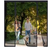 FYHDSH Mosquitera Magnética para Puerta, Anti Mosquito Insecto Mosquitera, Mosquitera de Doble Puerta,puerta Mosquitera Magnética de Doble Apertura para Balcones,Puerta Corredera, Negro-B-290x210cm
