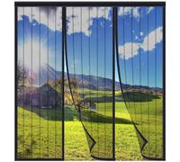 FYHDSH Mosquitera Puerta Magnética, Cortina Magnética Doble Apertura Lateral, Negro - 180x200cm