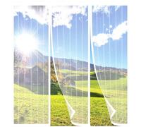 FYHDSH Mosquitera Puerta Magnetica, Cortina Magnética Puerta Doble, Doble Apertura Lateral Cortina Magnética Puerta para Balcón Puerta Corredera de Patio, Blanco-C-180x200cm