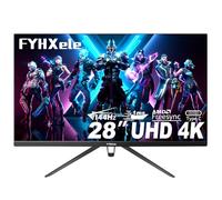 FYHXele Monitor de juegos 4K UHD de 28 pulgadas, 144 Hz, 1 ms, monitor IPS con HDR400, 100% sRGB, AMD FreeSync/G-Sync, monitor de PC para juegos, oficina, tipo C/HDMI/USB, altavoz integrado, montaje