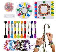 Fyihoxi 15 Piezas Pulsera de la Amistad Juego, Kit de Fabricación de Pulseras para Niñas, Friendship Bracelet Making Kit para Niña Regalo Cumpleaños Navidad 6-12 Años