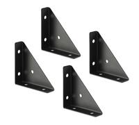 FYJL Escuadras Metalicas Protector de fijación de Soporte de Esquina de 4 Piezas Soporte de triángulo de ángulo Recto Herrajes for Muebles Escuadras(Black)