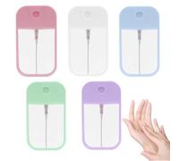 FYKZQWDS 5 botellas de spray desinfectante de manos, botellas desinfectantes de manos de 45 ml, mini botella de viaje de perfume, atomizador desinfectante de manos portátil para viajes, camping,