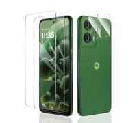 Fylnatc 2 protectores de pantalla para Motorola Moto G35 5G + 2 protectores de lente de cámara, película de vidrio templado de dureza 9H, HD, transparente, a prueba de arañazos, fácil instalación, sin