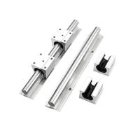 FYMIJ Guía Deslizante de Movimiento Lineal en Miniatura 2 uds SBR16 riel Lineal de 16mm Cualquier Longitud Soporte riel guía Redondo + 4 Uds Bloque Deslizante SBR16UU (Size : 300mm)