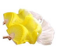 Fymlok Abanico Seda Danza del Vientre Silk Belly Dance Fan Veils Handmade Dyed Veil Seda Pure Bellly Danza Accesorios(6)