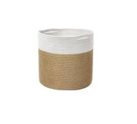 Fymlok Cestas Almacenaje Baño Cestas Tejidas De Cuerda Algodón, Soporte For Maceta, Juguetes, Ropa, Bolsa Almacenamiento Artículos Diversos(D)