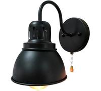 FYMLP Black Industrial Wall Sconce American Style Farmhouse Wall Lamps Modern Simple Iron Wall Light with Switch for Bedroom Reading Study Bedside