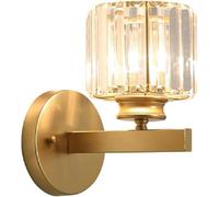 FYMLP Industrial Gold Iron Wall Lamps Nordic Simple Strips Glass Shade Wall Sconces Bedroom Bedside Wall Light for Living Room Hallway Staircase Mirror