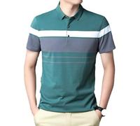 FYMLP Mens All Day Comfort Golf Polo Shirt Summer Lightweight Business Work Short Sleeve Top(Green,XXL)