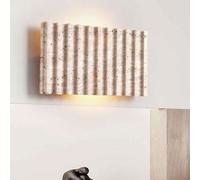 FYMLP Modern Farmhouse Wall Light Creative Rectangular Wall Sconces Nordic Retro Natural Yellow Travertine Wall Mounted Lamp for Living Room Bedroom Corridor