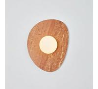 FYMLP Modern Minimalist Wall Lamps Creative Irregular Marble Wall Sconces Mini Globe Glass Shade Wall Light for Bedside Hallway Bedroom Doorway(Orange)