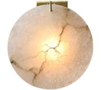FYMLP Modern Simple Round Wall Lights Mid Century Living Room Wall Sconces Natural Marble Wall Lamp for Hallway Bedroom Bedside Dinning Room