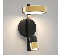 FYMLP Modern Simple Wall Sconces American Style Industrial Iron Wall Mount Lights with Acrylic Shade 3000K-6000K Dimmable Wall Lamps for Bedroom Living Room
