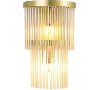 FYMLP Nordic Retro Crystal Wall Sconces Modern Living Room Light Luxury Wall Lamps Gold Hardware Wall Light for Bedroom Bathroom Mirror Hallway