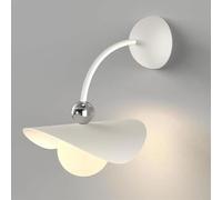 FYMLP Nordic Retro Iron Wall Sconces 3 Color Dimming Wall Lamps Modern Minimalist White Wall Light for Bedside Hallway Bedroom Doorway
