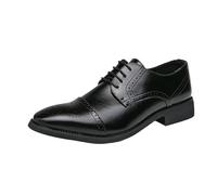FYMLP Zapatos Esmoquin Formales con Cordones for Hombre, Zapatos Oxford Italianos Punta Puntiaguda Cuero for Fiesta, Antideslizantes y caña Baja.(44.5 EU)