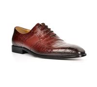 FYMLP Zapatos Italianos Cuero con Cordones for Hombre, Calzado cómodo Oficina, Estilo Formal Oxford for Bodas y Negocios.(Rouge,39 EU)