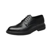 FYMLP Zapatos Italianos Vintage Cuero con Cordones y Punta Puntiaguda for Hombre, Estilo Formal Negocios, Estilo Oxford con tacón Bloque.(43 EU)