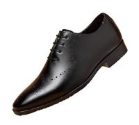 FYMLP Zapatos Oxford Esmoquin Informales y Transpirables for Hombre, Zapatos Formales Italianos con Cordones y Punta Puntiaguda for Boda, graduación y Fiesta.(41 EU)