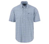 Fynch Hatton Hombre Camisa Manga Corta Fit Sport Azul Verde Minimal 16045071 727