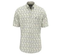Fynch Hatton Hombre Camisa Manga Corta Fit Sport Verde Amarillo Floral 16038331