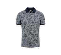 FYNCH-HATTON Polo de algodón con estampado floral, azul marino, 3XL