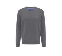 FYNCH-HATTON Jersey de Cuello en V para Hombre, Acero, L