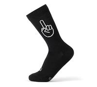 FYNGERS Calcetines deportivos y calcetines de tenis con marca a mano, algodón orgánico, suela acolchada, para hombre y mujer, tallas 36-45, Negro - Dedo, 41-45