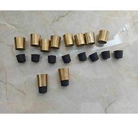 FYNJREX Punta de Repuesto para bastón de latón, Juego de 10: Mejora y restaura tu bastón, construcción de latón Macizo, colección de Accesorios de bastón Vintage nostálgico