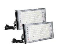 Fynokst Foco LED Assen de 100 W, 2 focos, 6500 K, 10 000 LM, para Interiores, IP66, Resistente al Agua, Apto para Jardines, garajes y estadios Deportivos