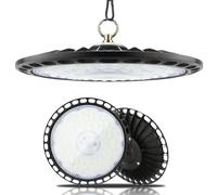 Fynokst UFO LED Lámpara de Alta Bahía 200W, 30000LM Focos Led Interior Techo, 6000K Lámpara Alta Bahía, Iluminación Impermeable IP66 Campana LED Industrial para Fábrica, Garaje, Taller