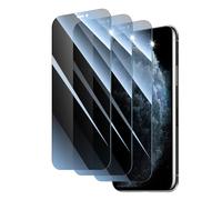 Fynorao 3 Piezas Protector Pantalla Privacidad para iPhone 11 Pro/iPhone XS/iPhone X, Cristal Vidrio Templado Antiespia, Dureza 9H, Anti-rasguño, Anti-caída, Antihuellas, Sin burbujas, Duradero