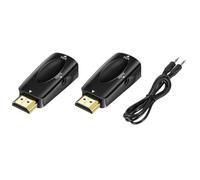 FYOBOT Adaptador Compatible con A VGA Convertidor de Audio HD 1080p Transmisión de Audio con Conector de 3,5 mm Convertidor de Audio Negro