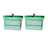 FYOBOT Cabezal de Repuesto de Horquilla para Estiércol, Cabeza de Horquilla, Rastrillo para Estiércol de Caballo, para Recoger Estiércol, Eliminación de Desechos Estable, Verde, 2 Piezas