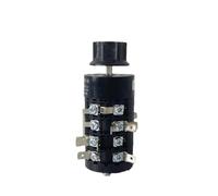 FYOCOXDS HZ5B-20/4-3-1 Six Position Changeover Rotary Cam Switch 4 Levels 20A Silver 16 Terminals Star Handle