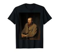 Fyodor Dostoievski Lectura literaria Autor Bookworm Retrato Camiseta
