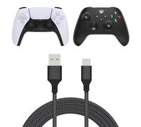 FYOUNG Cable USB C para mandos de PS5 DualSense, Xbox Series, Nintendo Switch, OLED/Switch Lite, color negro