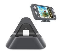 FYOUNG Cargador para Nintendo Switch Lite et Nintendo Switch,Estación de Carga con Soporte Estable Switch Lite con Puerto de Entrada Tipo C - Gris