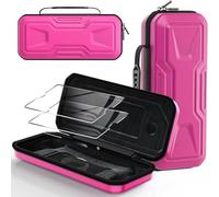FYOUNG Paquete de accesorios para PlayStation Portal, funda de transporte con cubierta protectora transparente de policarbonato duro y protector de pantalla de vidrio templado, bolsa de viaje portátil