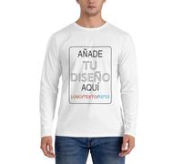 Fyralune Camiseta Personalizada Manga Larga Hombre, Imprime Cualquier Foto de diseño/Texto/Logo, Camisetas Manga Larga Personalizado para Hombre y Mujer, añade tu Imagen Divertida para Parejas