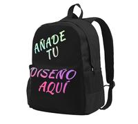 Fyralune Mochila Personalizado Mochila Escolar Personalizada Agrega tu texto/imagen/foto, Backpack Personalizada con Nombre Para Niños y Niñas, Para estudiar, viajar, hacer deporte, como regalo