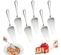 Fyrdm 6 Piezas Pala para Tartas, Servidor de Pastel de Acero Inoxidable, Pala para Servir Tartas, con Bordes dentados, Apta para Lavavajillas, para Cocina, Comedor, Fiestas Diarias, Bodas, Cumpleaños