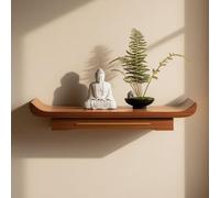 FYRDTNG Altar Budista de Madera para Pared y Mesa con Bandeja Extraíble Armario de Altar Doméstico Templo para Estatua Buda Expositor(Rosewood,58cm/22.8in)
