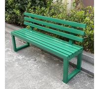 FYRDTNG Banco de Jardín con Respaldo, Banco de Parque de Acero Galvanizado, Resistente para Exterior, Terraza, Patio, Uso Público, Duradero(Green,220cm/86.6in)