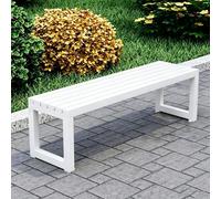 FYRDTNG Banco de Jardín de Acero Galvanizado, Banco Exterior Resistente a la Intemperie para Terraza, Patio y Parque, Heavy Duty, Colorido(White,220cm/86.6in)