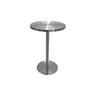 FYRDTNG Mesa de Bistró Redonda de Acero Inoxidable, Mesa Minimalista de Diseño, Mueble Metálico para Salón, Oficina, Restaurante, Café y Bar(Thickened Round,80cm/31.4in)